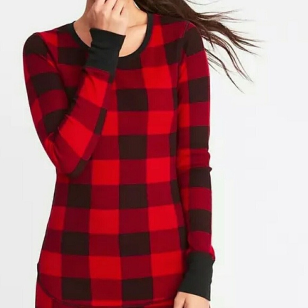 Old Navy Buffalo Plaid Thermal Sleep Shirt